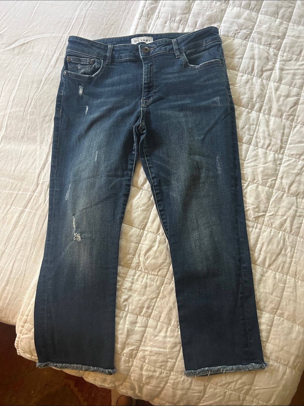 DL1961 Women's Dark Wash Cropped Ankle Jeans